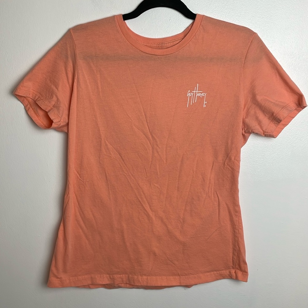 Boys Guy Harvey Fishing T’Shirt Size XL Color Coral
